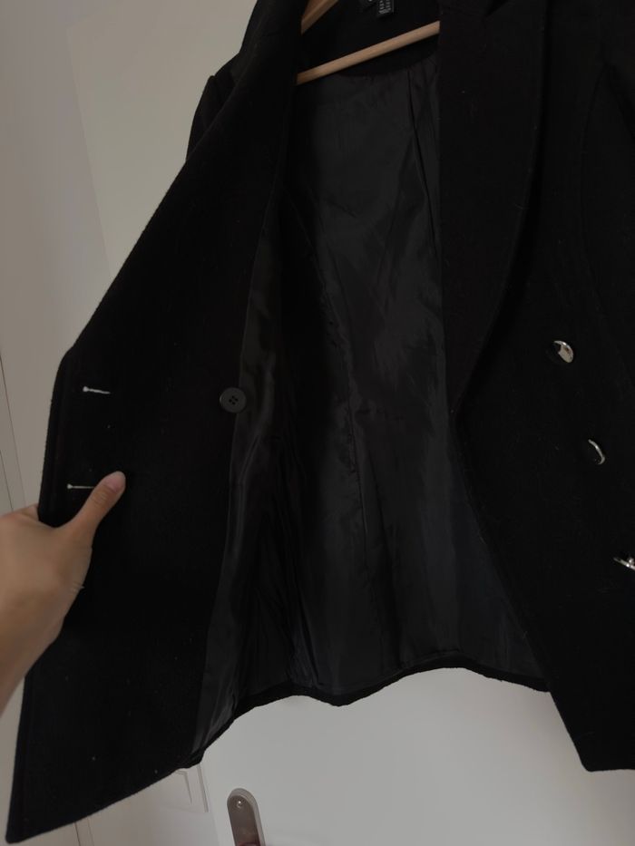 Manteau noir double boutonnage XS - photo numéro 2