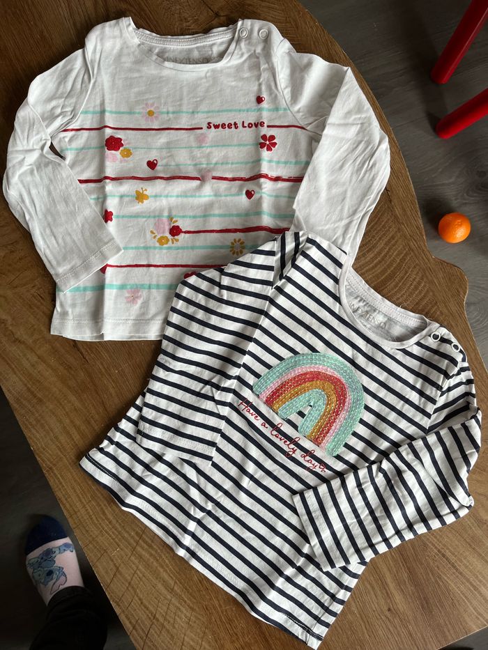 Lot 2 T-shirts fille ML