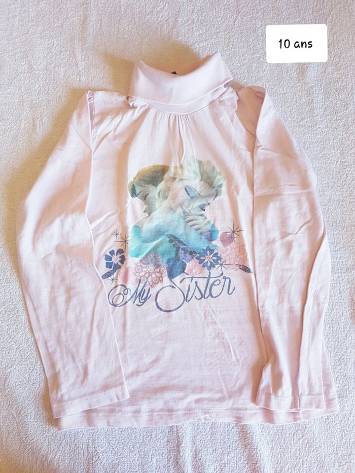 T-shirt reine des neiges 10 ans