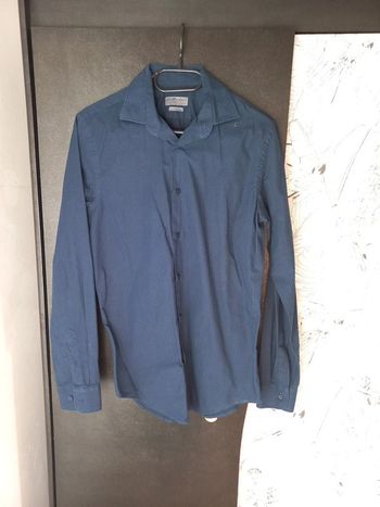 Chemise homme bleu