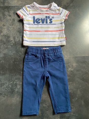 Ensemble d’été t-shirt et pantalon 3 mois Levis