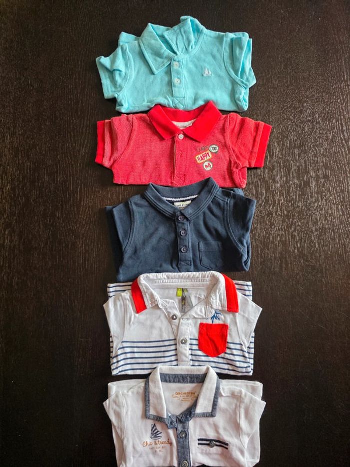 Lot de 5 polos en 6 mois