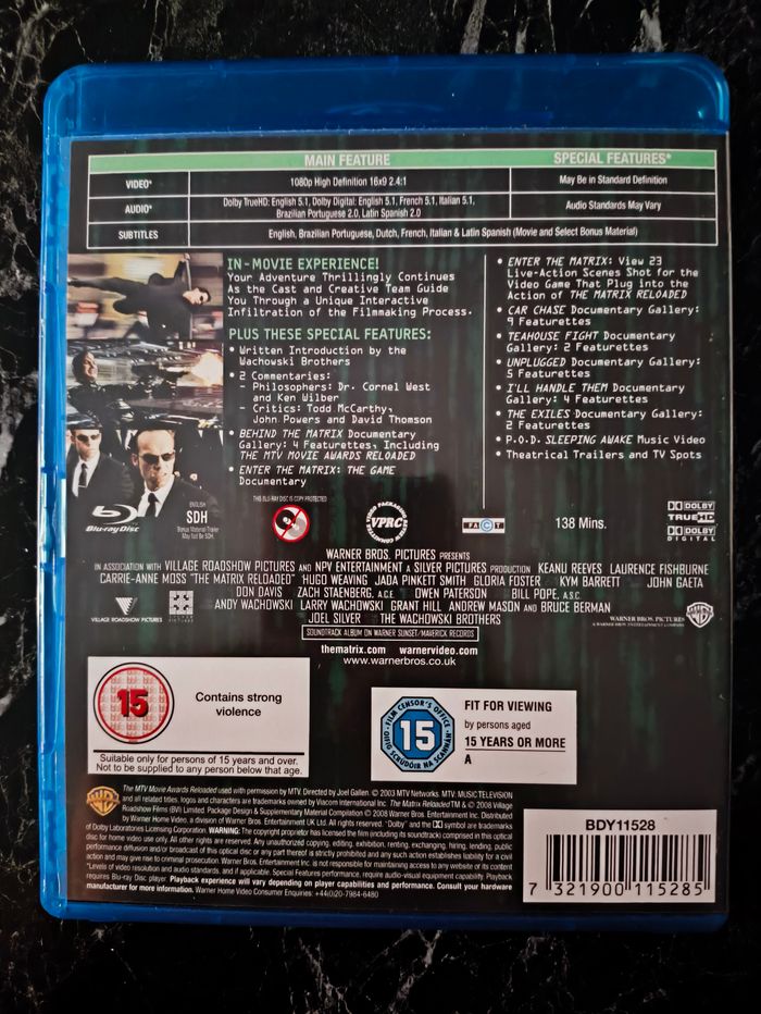 Coffret Matrix Trilogie en Blu-ray (Import UK avec VF) - photo numéro 7