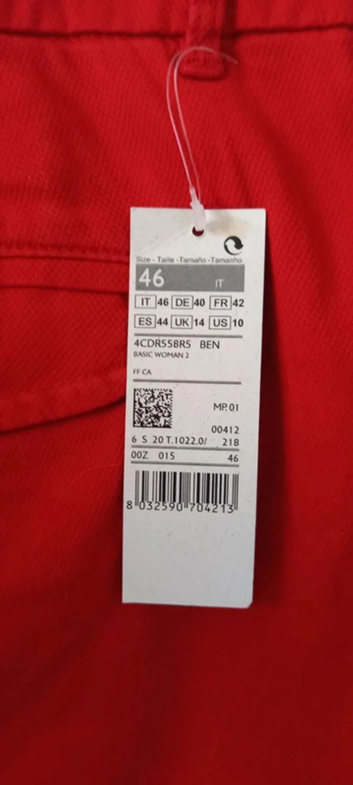 Pantalon Benetton rouge 44 - photo numéro 5