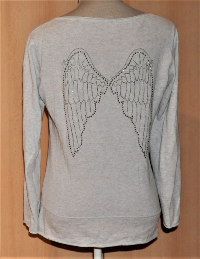 It Hippie pull maille gris clair t.S tb état - photo numéro 9