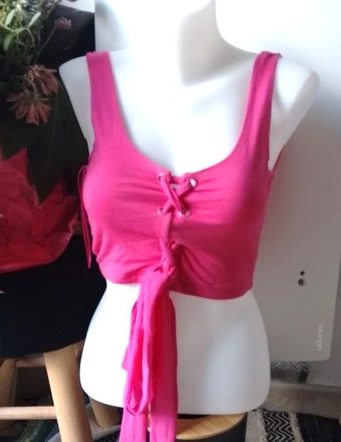 top court taille XS avec laçage - Jennyfer - coton/élastane et polyester - photo numéro 1