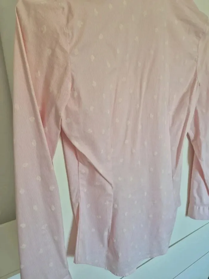 Chemise ZARA cintrée rose poudré à rayures 
🌸 Taille S 36 - photo numéro 7