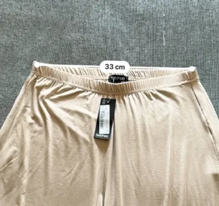 Pantalon Boohoo Jersey "Wide Leg Pj" - Jambes Larges - Beige Taille 40 - Neuf - photo numéro 6
