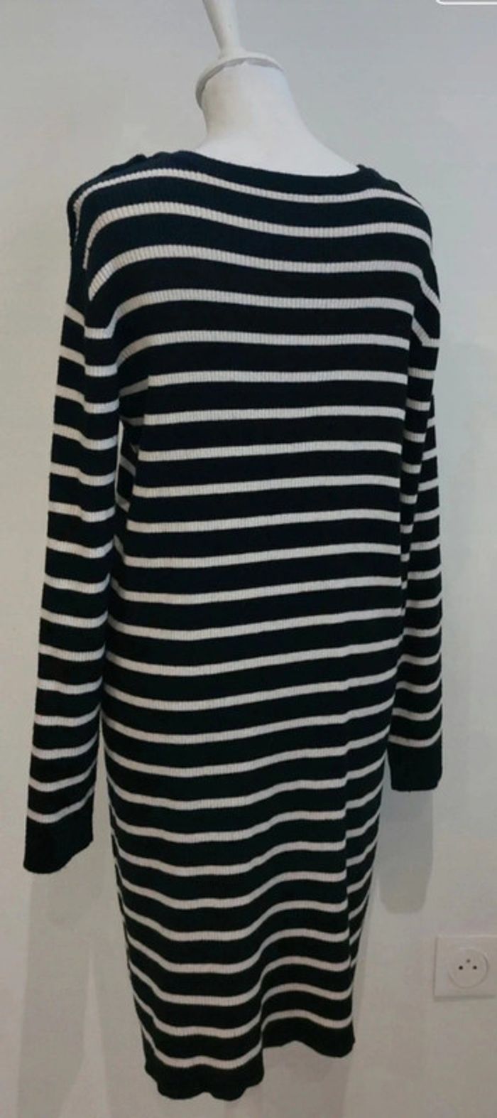 Robe longue à rayures horizontales manches longues taille L - photo numéro 4