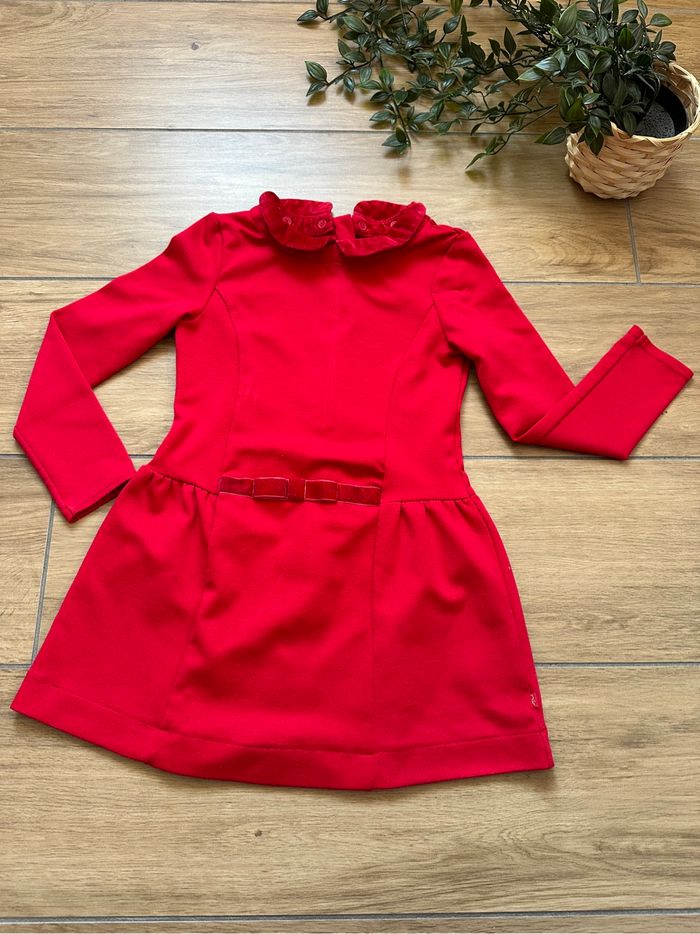 Robe rouge col Claudine okaidi