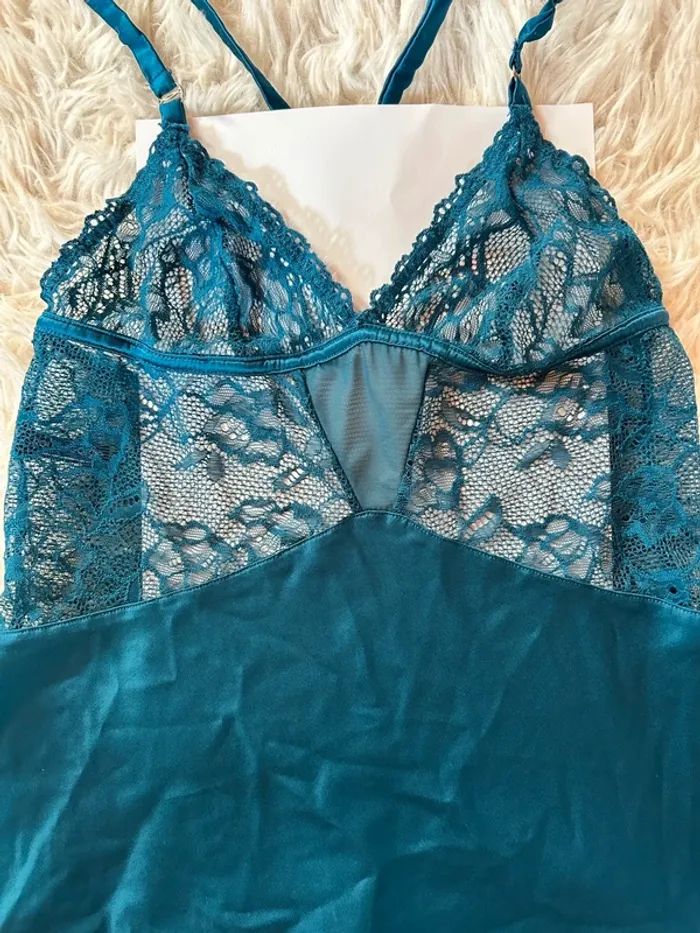Nuisette RougeGorge satinée – bleu canard – taille 36 - photo numéro 5