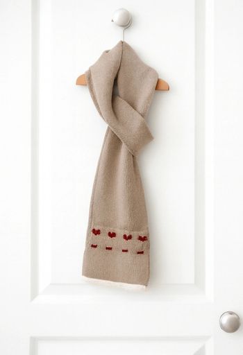 Écharpe tricoté beige