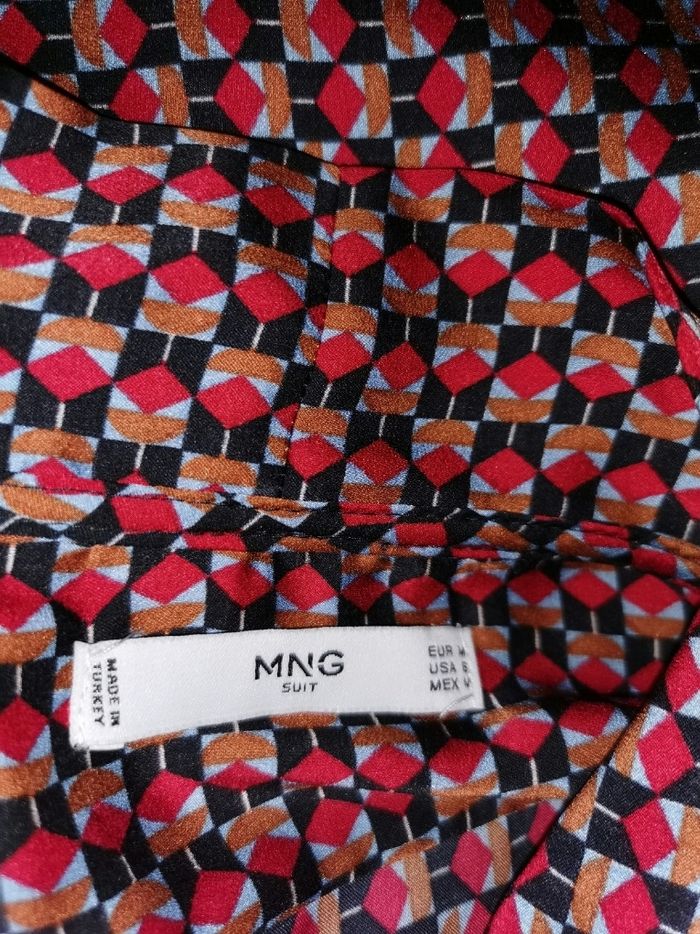 Chemisier à motifs à col lavallière Mango - photo numéro 7