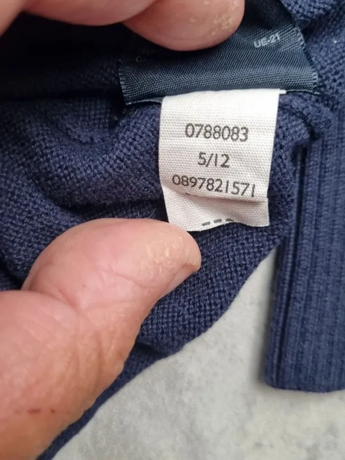 Pull col V Tommy Hilfiger bleu, XL Hommes - photo numéro 9