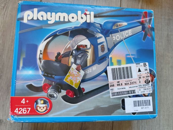 L'hélicoptère de police playmobil
