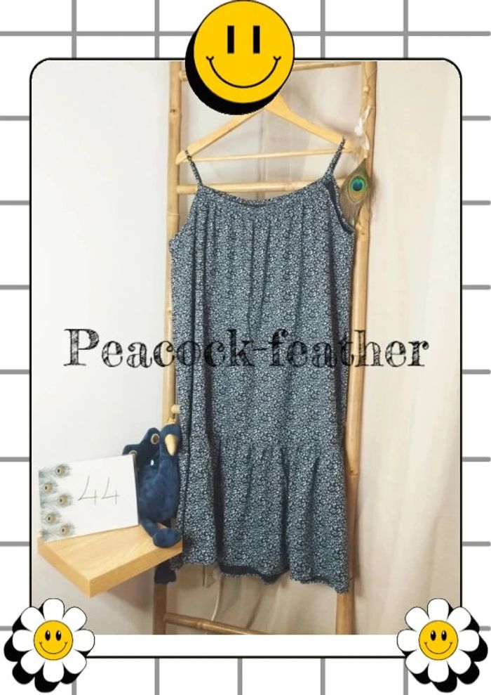 Robe longue bleue fleurie xxl neuve