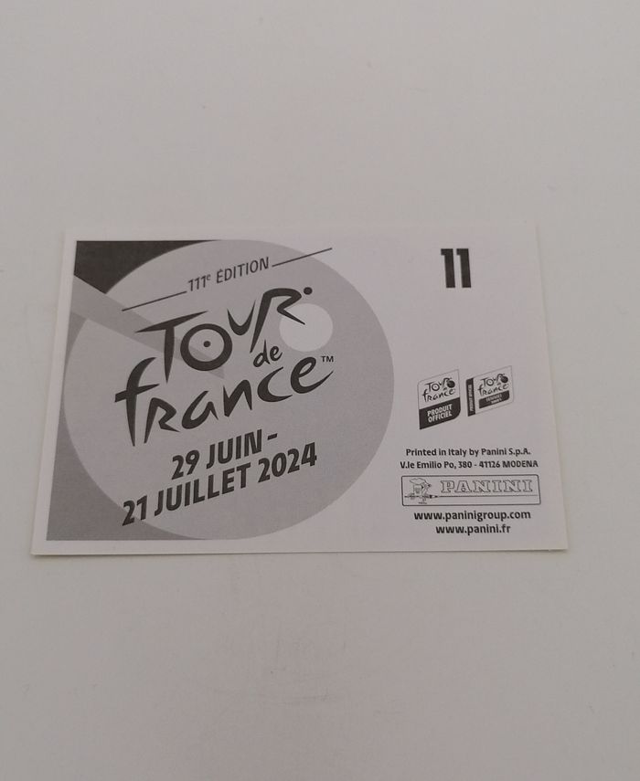 Panini sticker Tour de France 2024 n° 11. - photo numéro 3