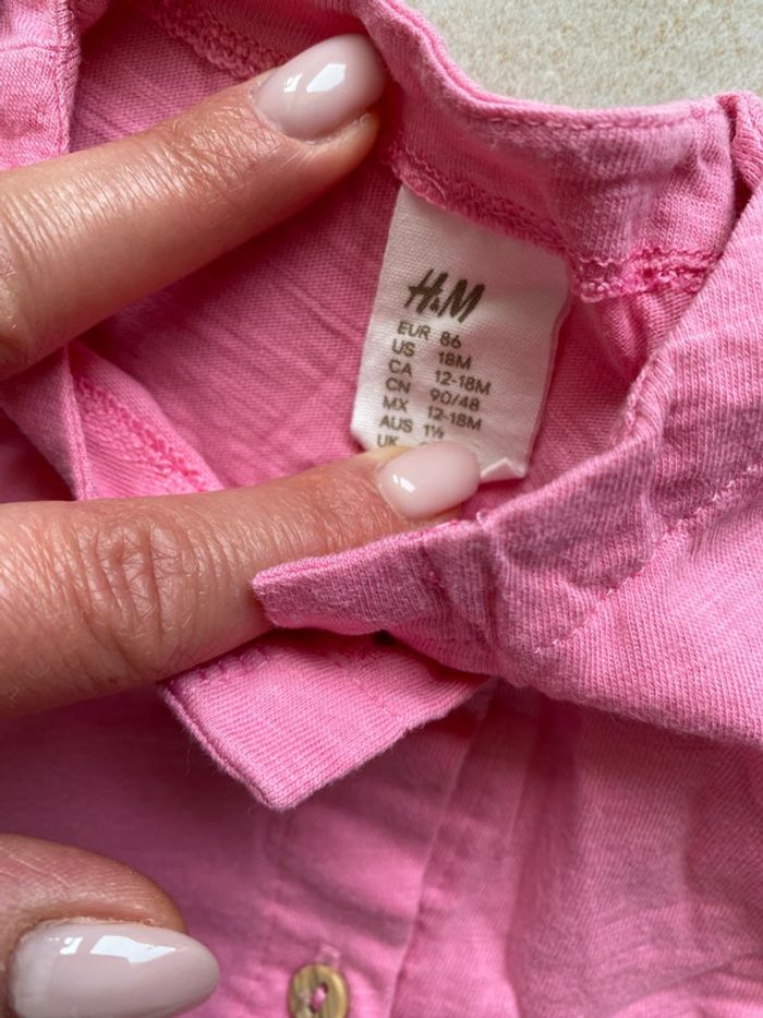 Salopette combi débardeur légère rose fille 86 cm 🌸 H&M - photo numéro 5