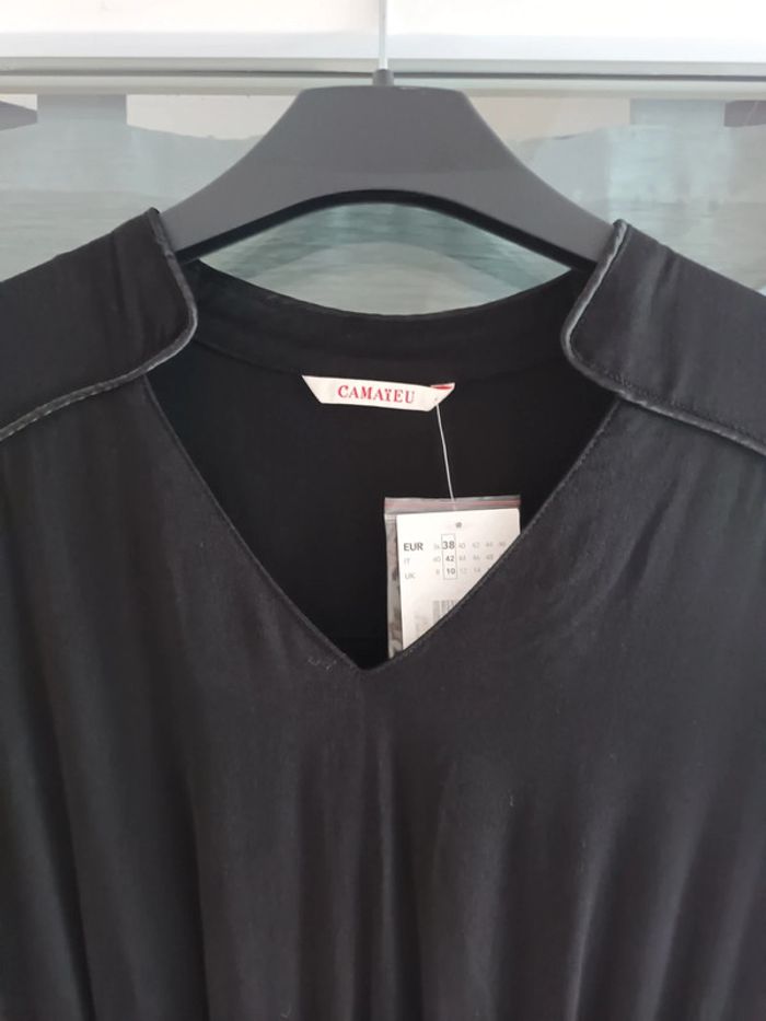 Robe noir manche longue camaieu - photo numéro 3