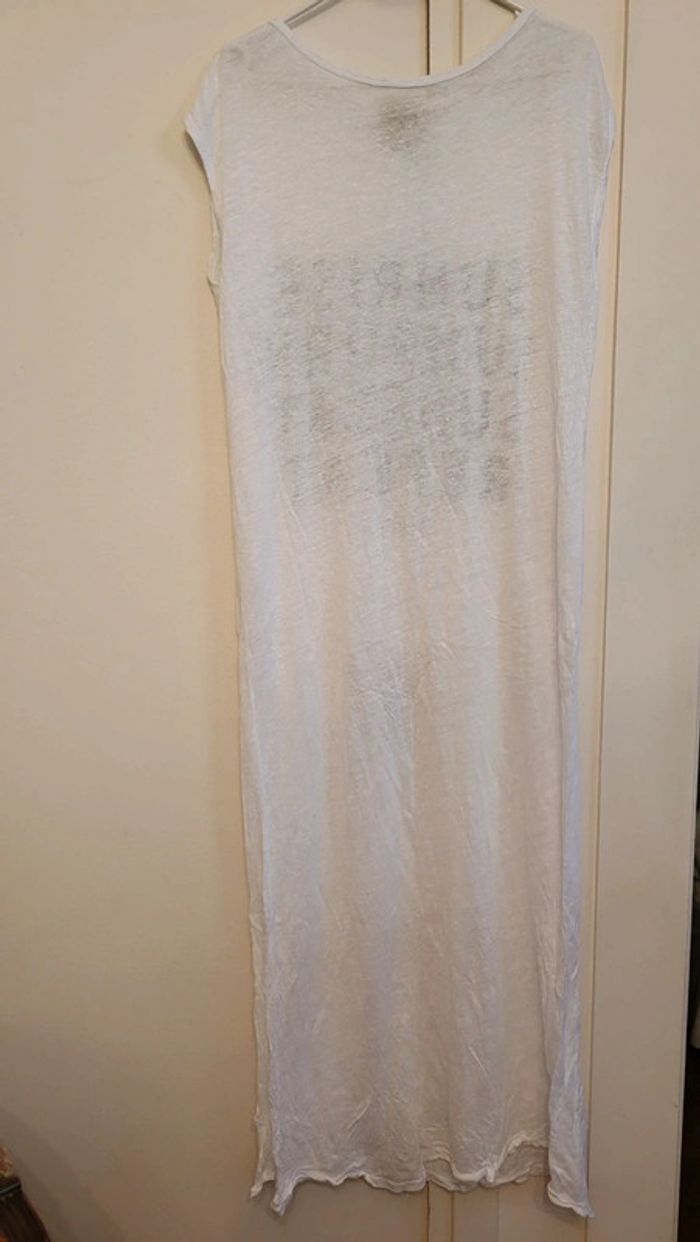 Robe longue blanche en lin