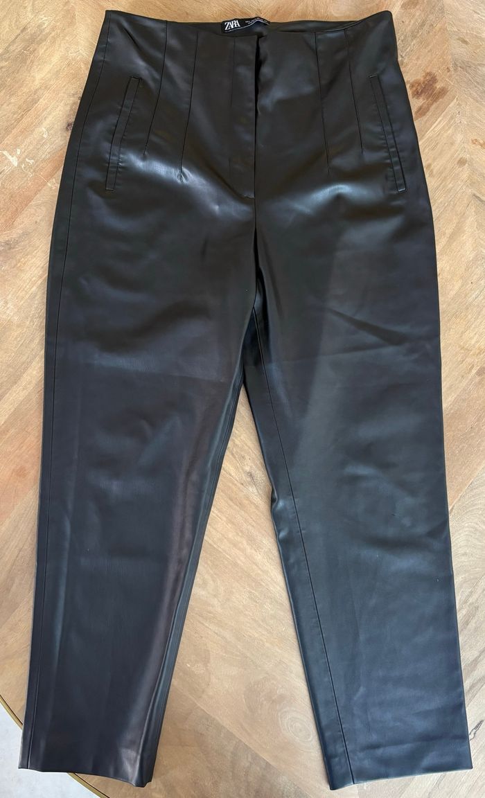 Pantalon en cuir Zara - photo numéro 3