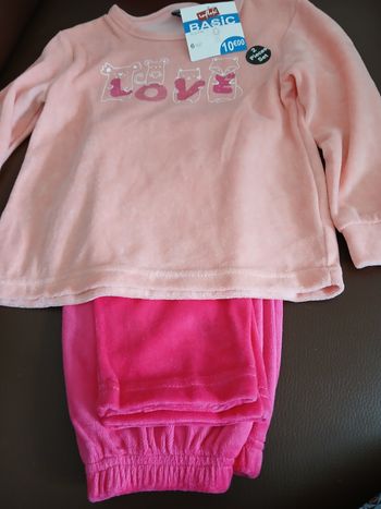 ensemble pyjamas en velours chaud fille 6 ans