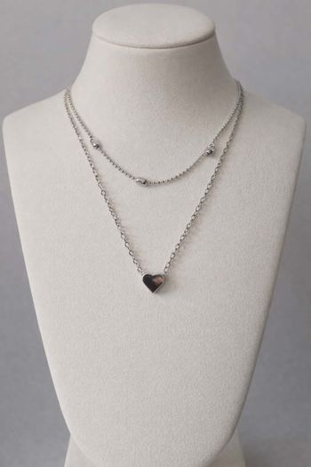 Collier pendentif argenté 