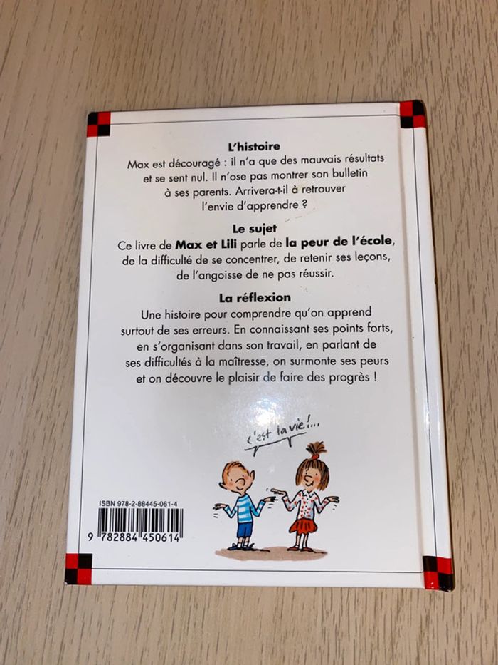 Livre max Lili n’aime pas l’école galligram ainsi va la vie 6 1997 - photo numéro 2