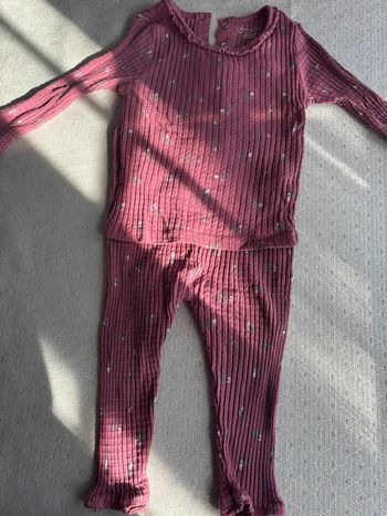 Ensemble côtelé bébé fille