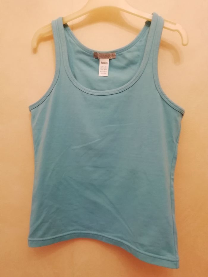 Top brassière sport turquoise DOMYOS T. 36 - photo numéro 4