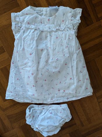 Adorable petit ensemble robe bloomer La Compagnie des Petits 6 mois très bon état