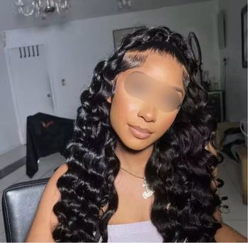 ✨ Perruque 360 HD Deep Wave – 28 pouces – Cheveux humains ✨