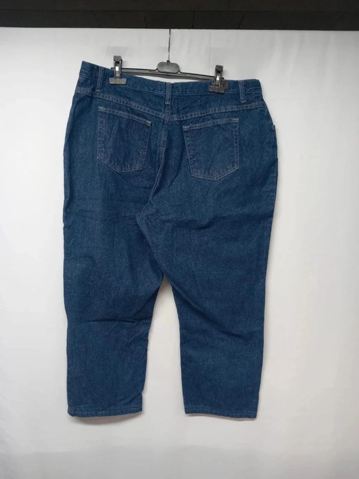 Jeans taille haute Lee vintage bleu foncé en coton - photo numéro 2