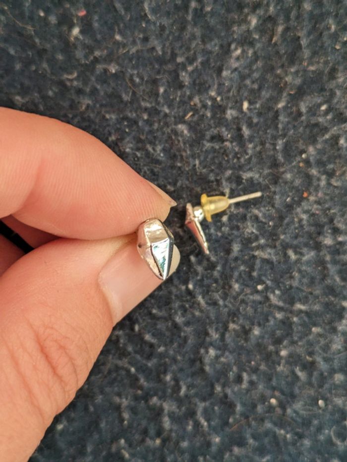 Puces d'oreilles argentées