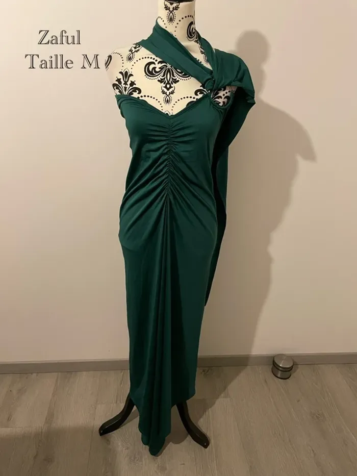 Robe de soirée asymétrique ZAFUL - Neuf - Vert émeraude - Taille M