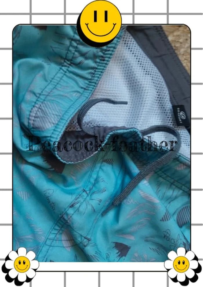 Short de plage turquoise homme S /16ans - photo numéro 7
