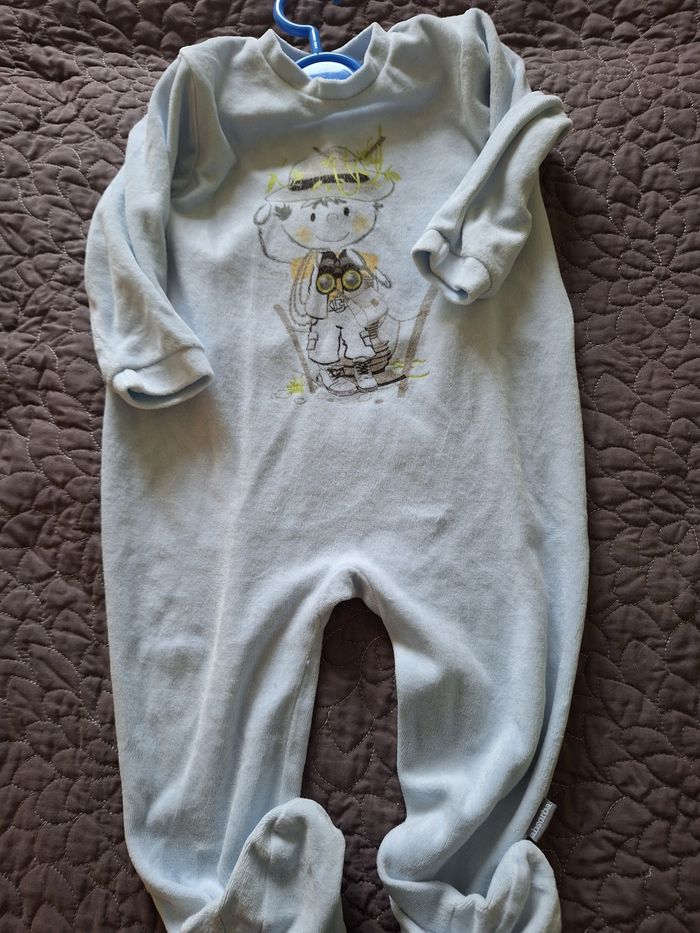 Lot de 2 grenouillères bébé absorba Velours 36 Mois - photo numéro 7