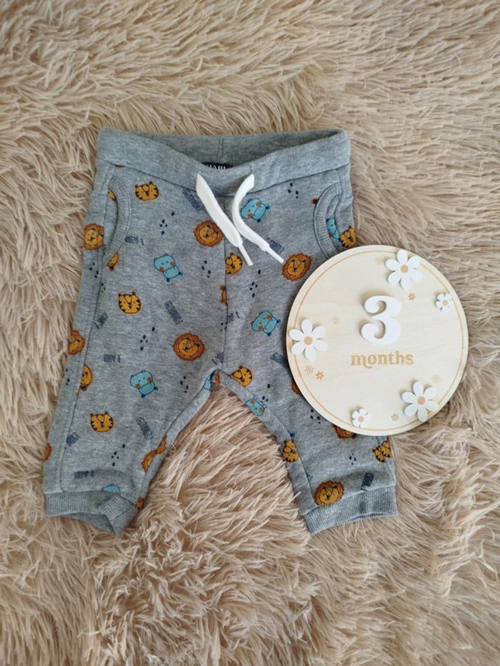 Lot de vêtements bébé garçon 3 mois divers marques bleu marine gris beige kaki motif animaux - photo numéro 6