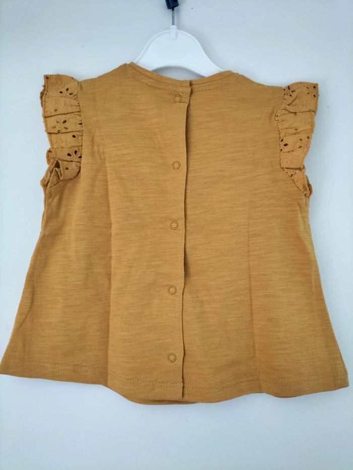 T-shirt manches brodé 12 mois - photo numéro 2