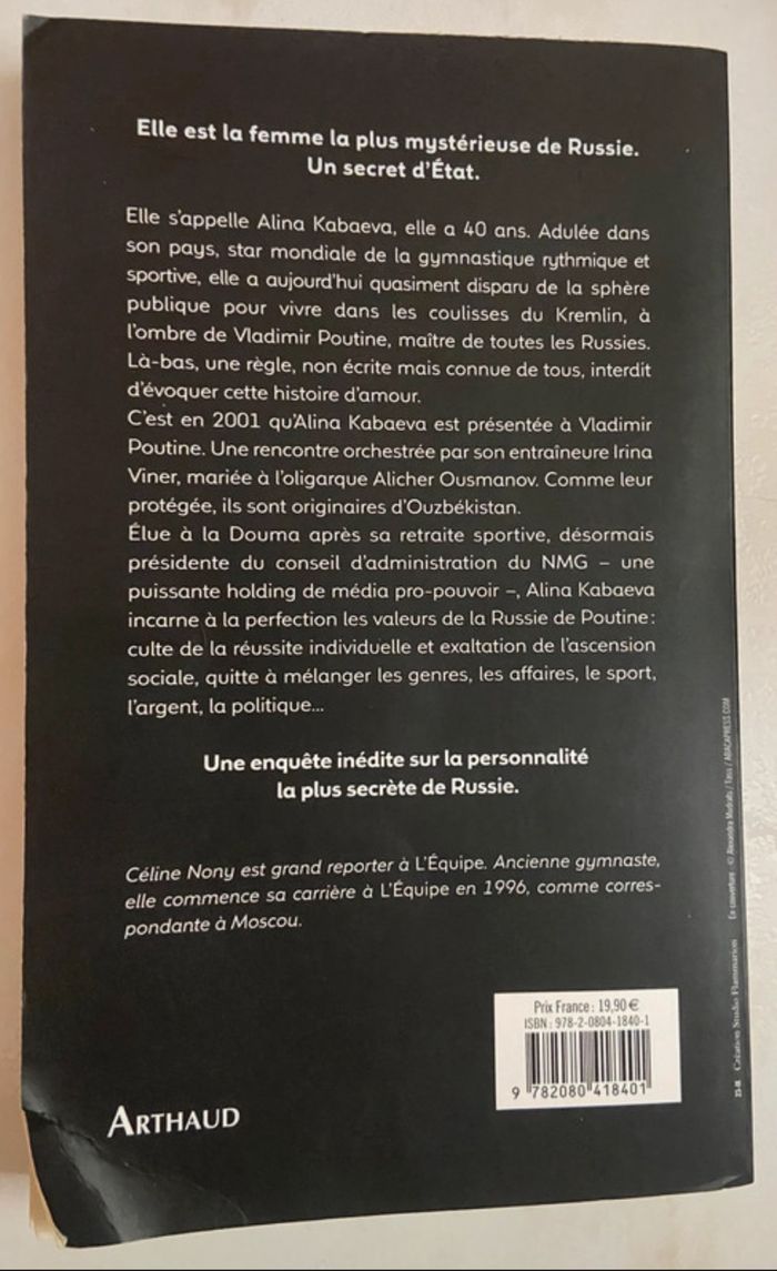 Livre Alina, l’amour secret de Poutine - photo numéro 2