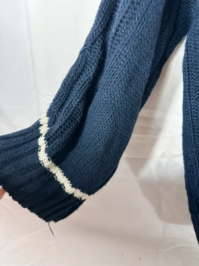 Pull oversize en maille marine - photo numéro 2