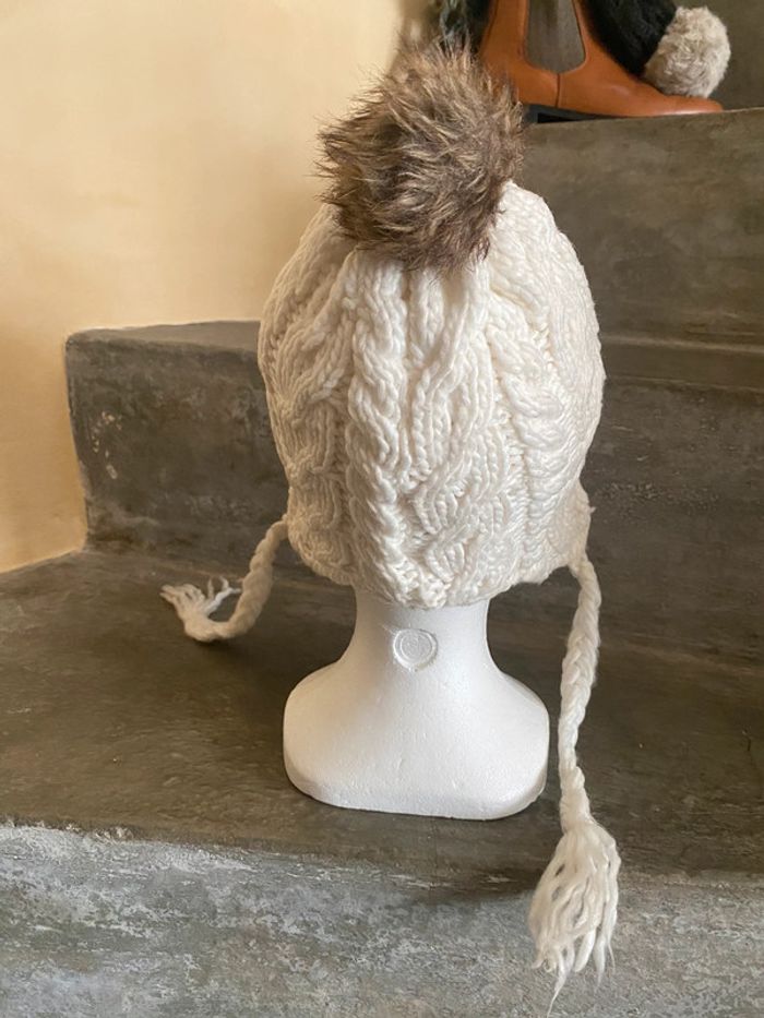 Bonnet chapka blanc Tex 8/12ans - photo numéro 4
