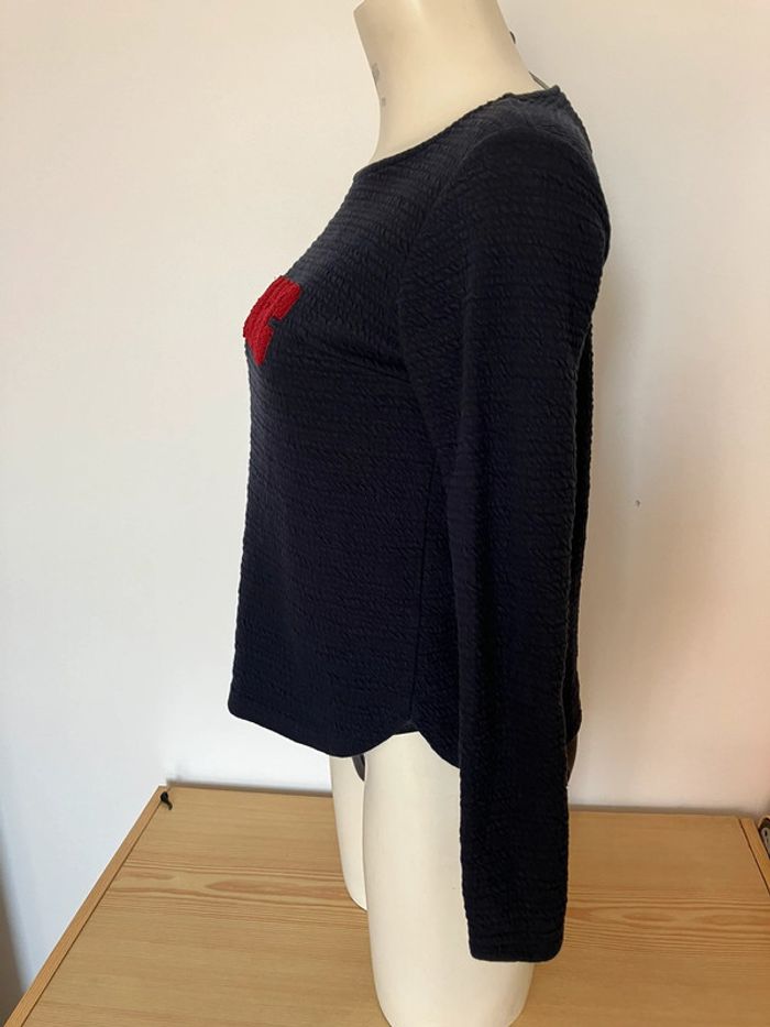 Haut bleu marine femme taille S camaïeu - photo numéro 3