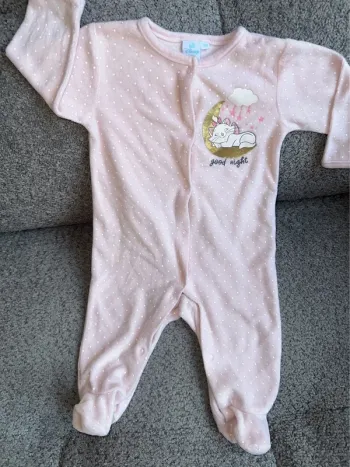 Pyjama grenouillère rose velours Disney