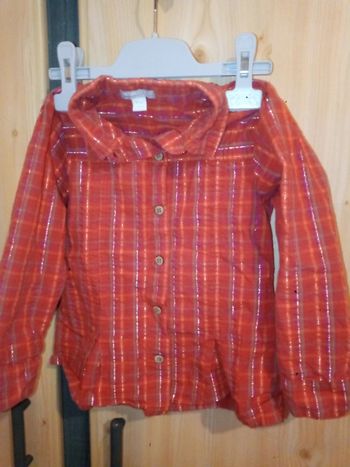 Chemise orange à rayures