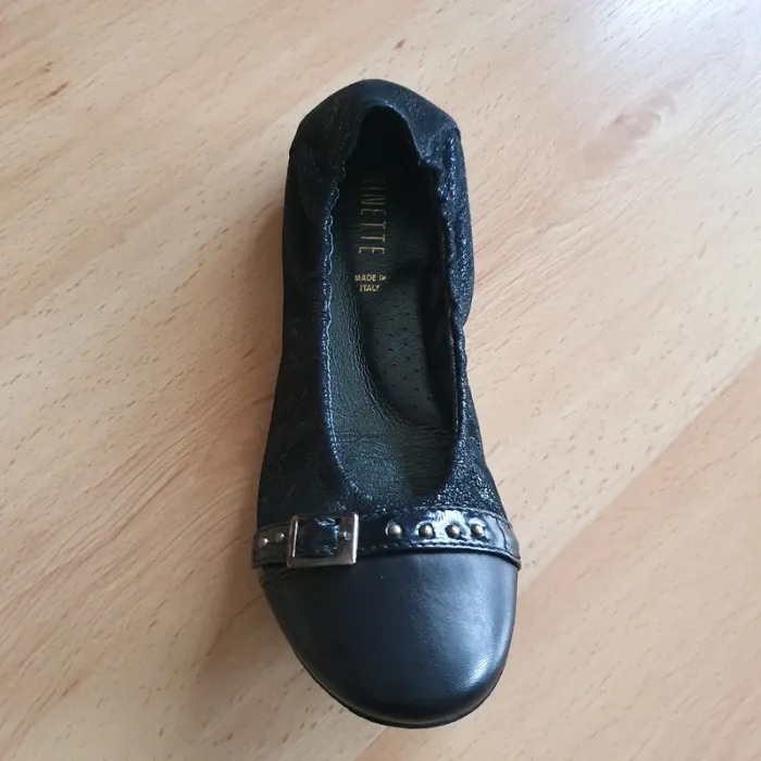 Ballerines noires Ninette en fleur - photo numéro 7