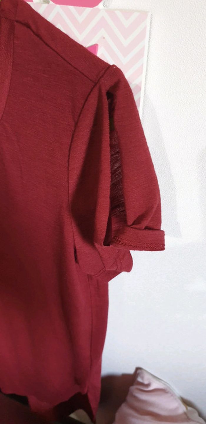 T-shirt Bordeau - photo numéro 6