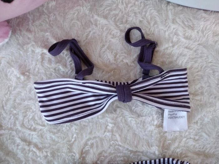 Maillot de bain 2 pièces Fille 2 ans rayures Fleurs Vertbaudet - photo numéro 3