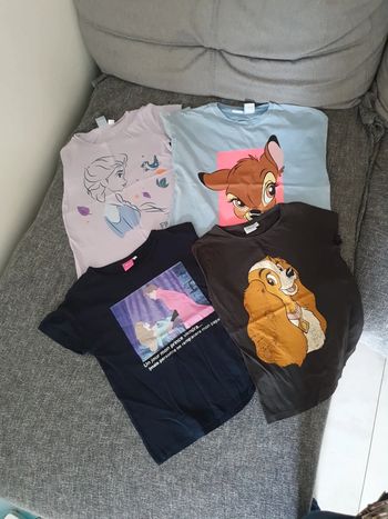 Lot de 4 tee shirts Disney 10 ans