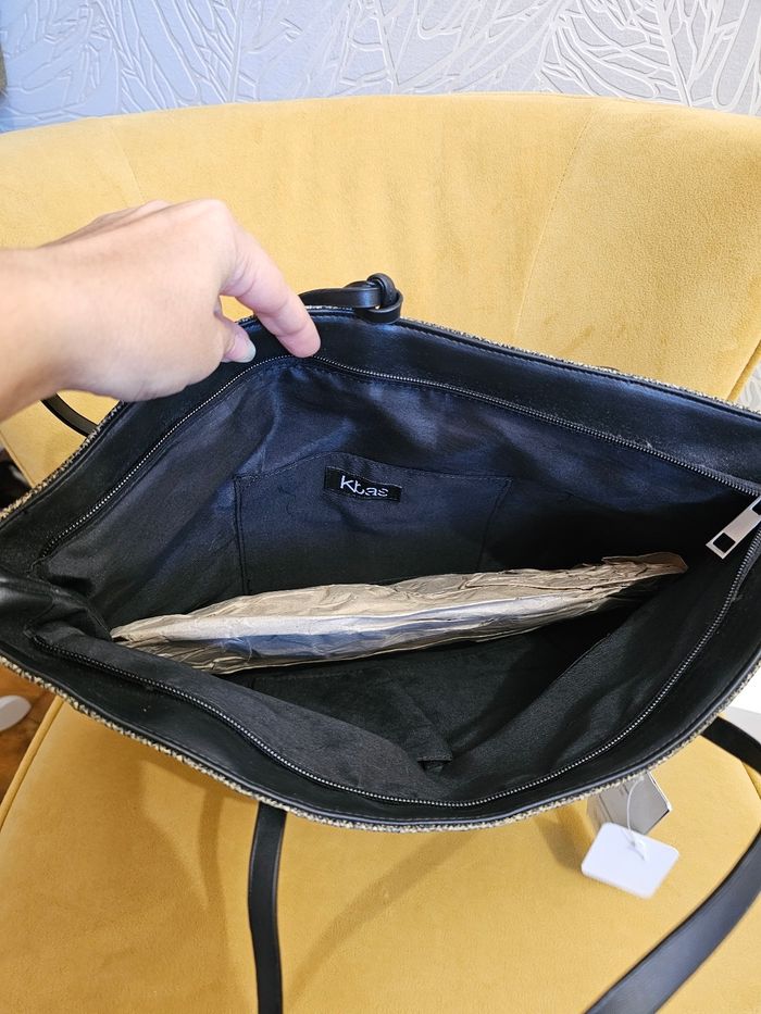 Grande pochette neuf kbas noir/dore - photo numéro 3